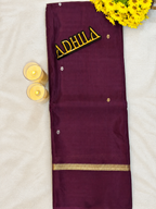 Viscose Crape Butta Saree – Wine