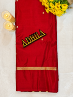 Viscose Crape Butta Saree – Ruby Red