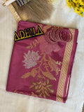 Viscose Meena Saree – Rose Pink